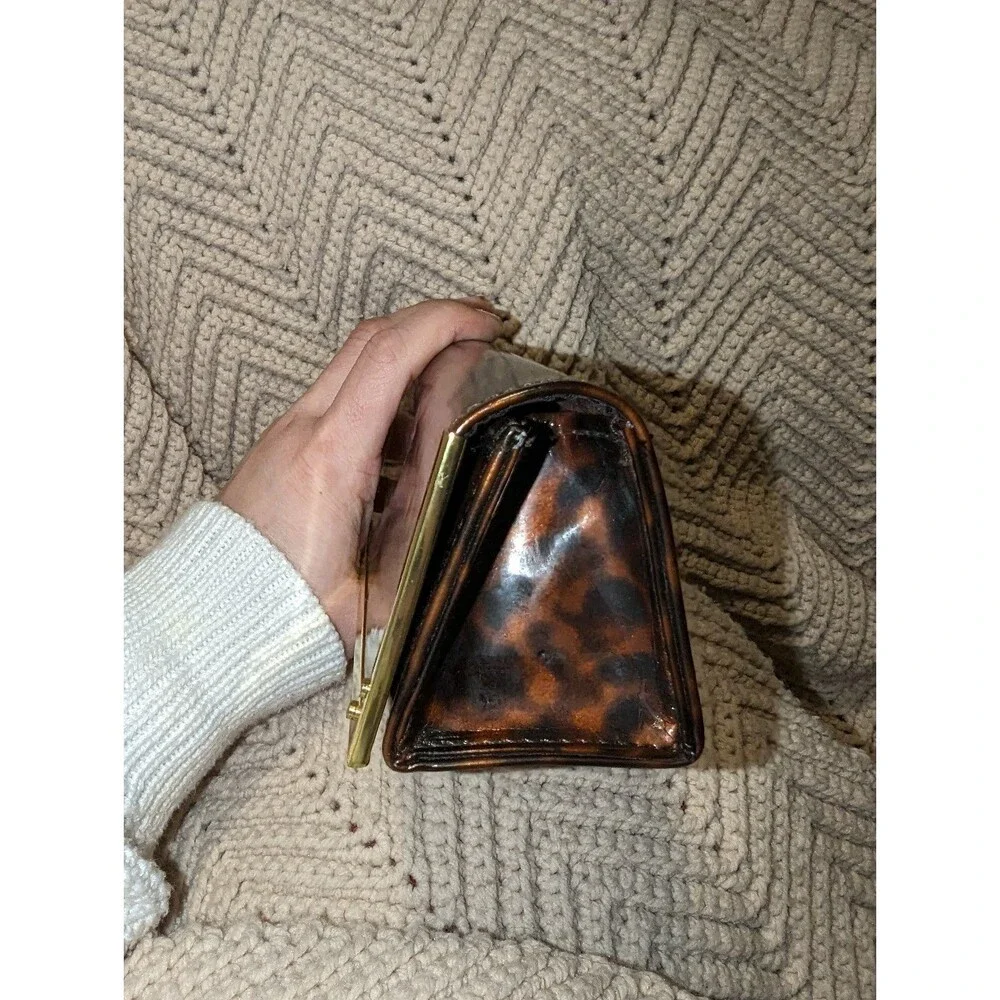 Vintage Tory‎ Burch Y2K Black Leather Eyeglass Frames and Tortoise Case Rx
